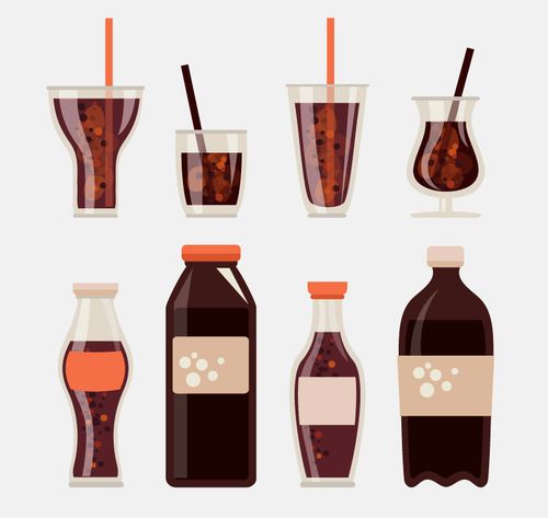 8款可乐饮料设计矢量图 当前位置:  > 设计元素 > 产品实物 >